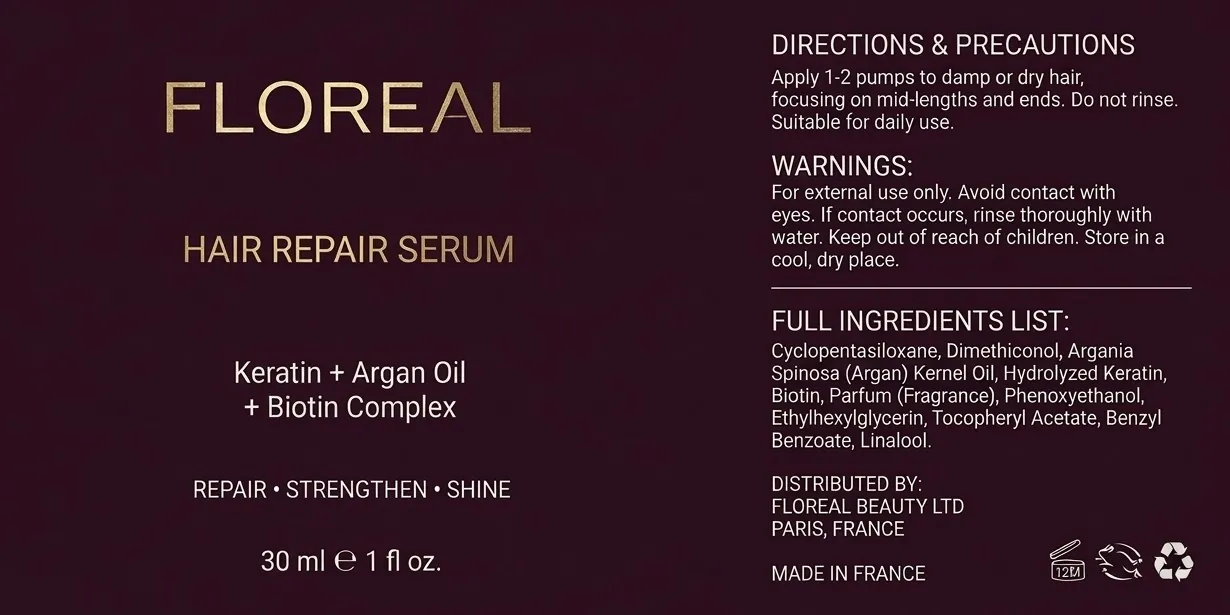 Product label 1